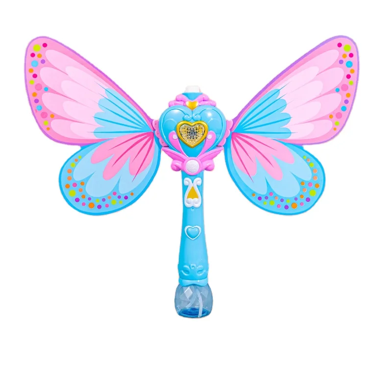 

Party bubble machine toy Electric Fairy Butterfly bubble wands for kids With Beautiful Sound And colorful Light bubble toys