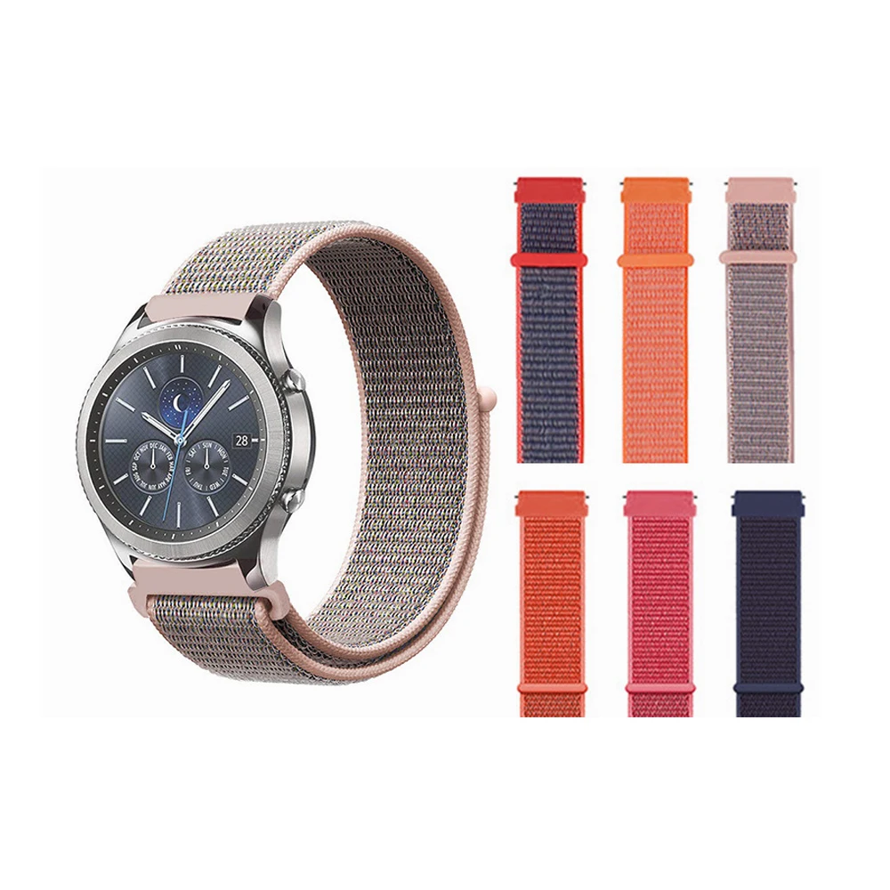 

Nylon strap For samsung gear S3 band Galaxy Watch 20mm 22mm Bracelet Amazfit Smart watch belt