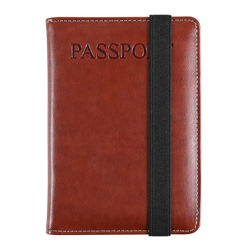 

Passport Holder Cover Wallet RFID Blocking Leather Card Case