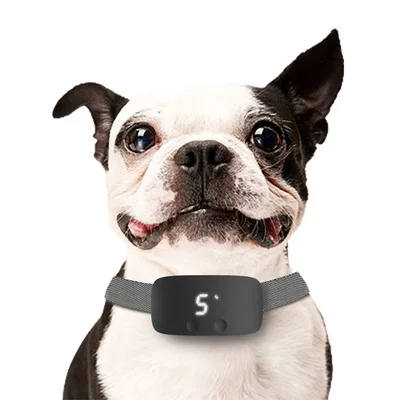 

Dog Anti Bark Collar Rechargeable No Harm Waterproof Anti Barking Training Collar With Beep Vibration And Shock Electric Collar, White/black