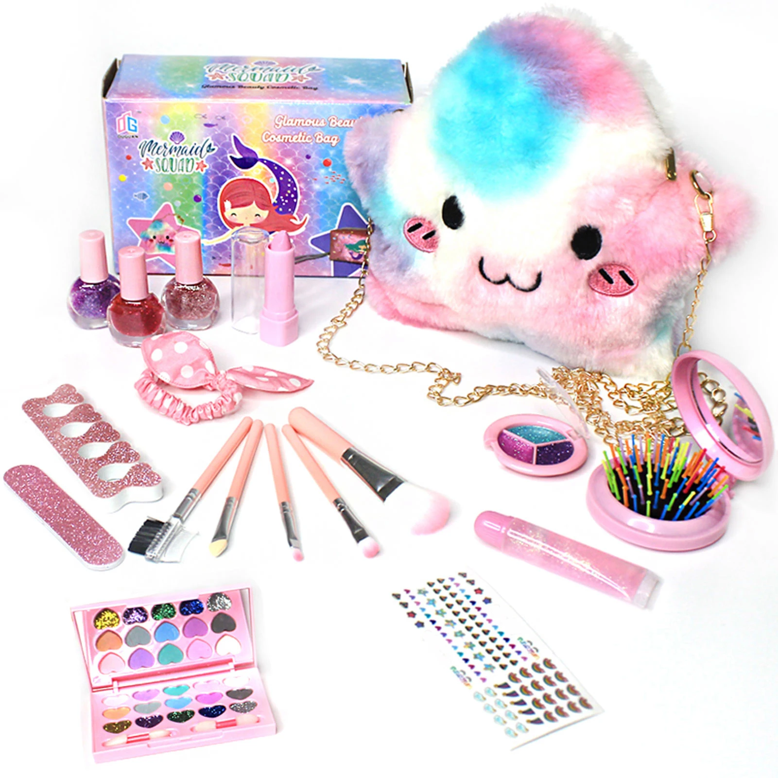 

OEM Children's cosmetic toys girls play gift toy set factory direct makeup box makeup toys eyeshadow portable private label