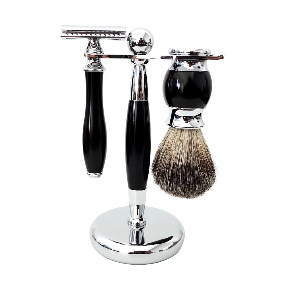 

Wholesale Shaving Brush Razor Stand Set Men Gift Shaving Tools High Quality Shaving Shaver Kits, Customized color