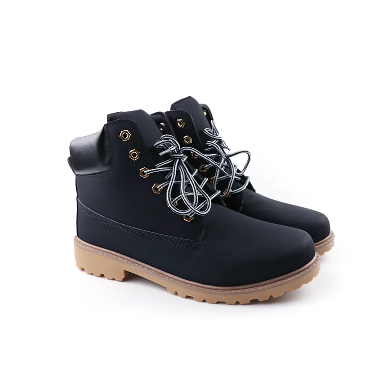 

Made In China Wenzhou Bulk Men Leather Ankle Work Boots Durable Comfortable, Black , camel and camouflage