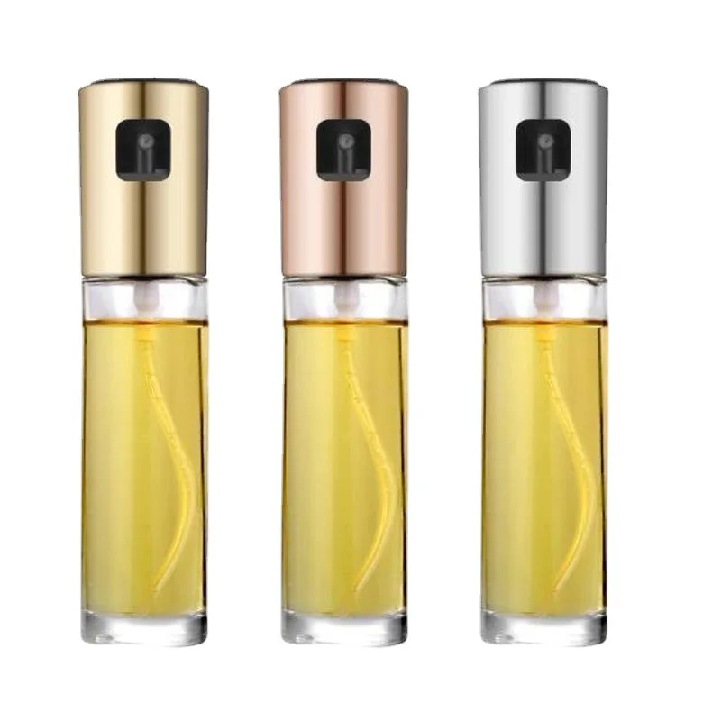 

New portable camping kitchen utensils press type glass spray oil bottle barbecue spray oil bottle kitchen spray oil bottle