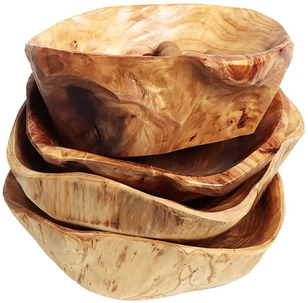 

Dia 5.85 -7.4-in Factory direct supply wood bowl root wood caved personalized salad serving bowl cedar carved wood bowl