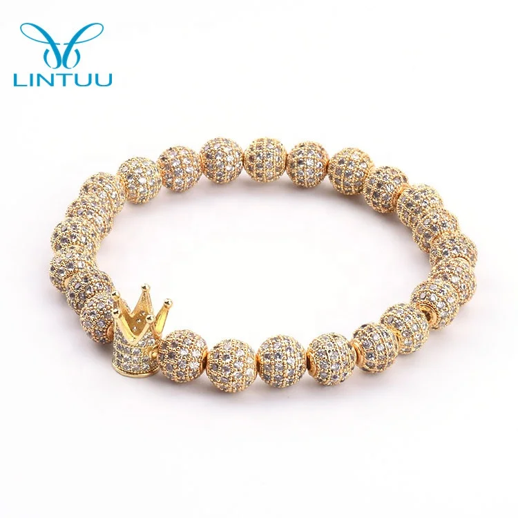 

New Fashion Trendy Products mens Gold King Crown bracelets