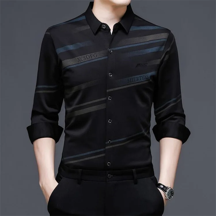 

mens long sleeve t shirts New design mens polo shirts Plain t shirt men clothingHot sale products Long sleeve Lapel T-shirt