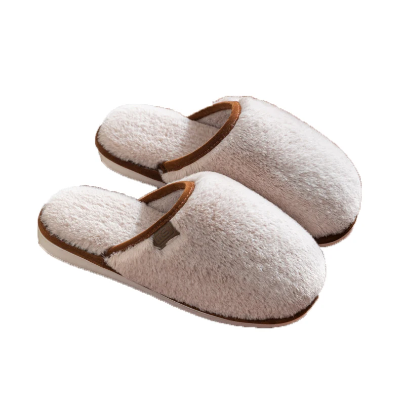 

Cotton Slipper Women Indoor Home Furry Thick Men Winter Warmth Soft Anti-Slip Couple Slippers, 6 colors