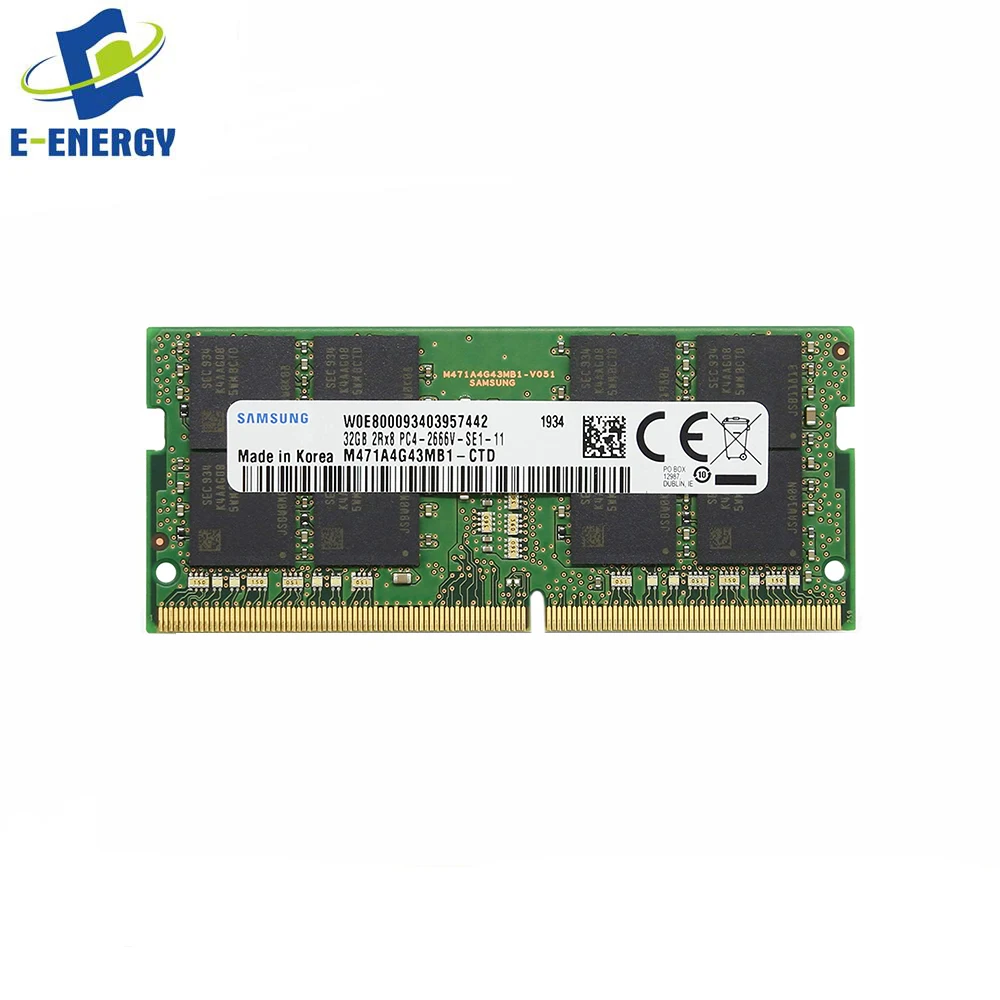 

M471A4G43MB1-CTD Memory Module 32 GB DDR4 2666 MHz 260pin SODIMM Laptop Memory