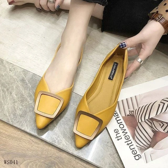 

Sanmao High Quality Women Flat Pump Shoes Large Size Casual Flats PU Leather Women Flat Shoes