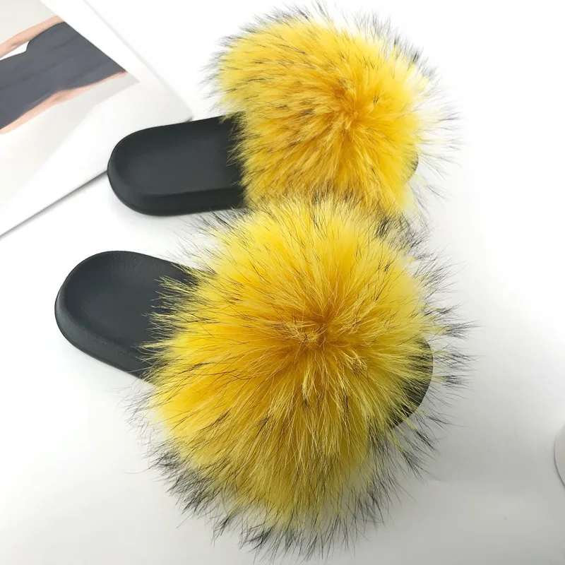 

Having Stock Slippers Fur Sandals Slides Slippers With Wholesale Price, 42 colors