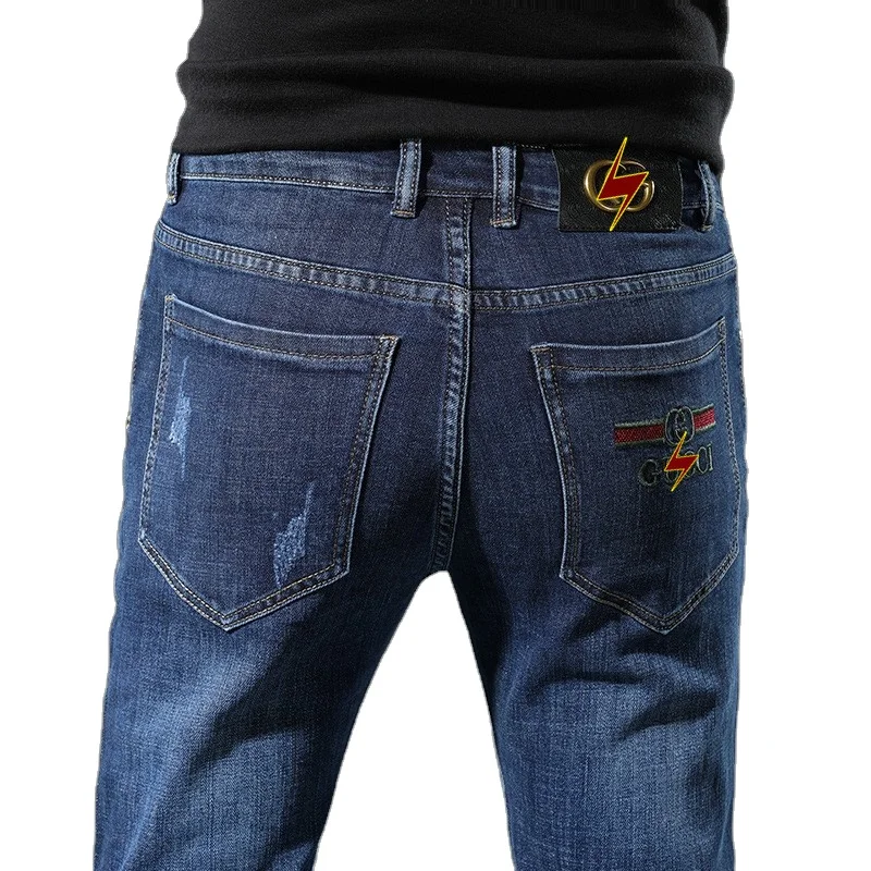 

Men's jeans fashion personality slim stretch trend camouflage pants 2022 mens jeans