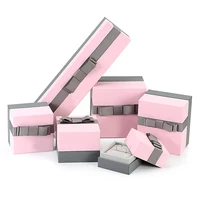 

Custom romantic sweet pink velvet gift box decoration jewlery packaging