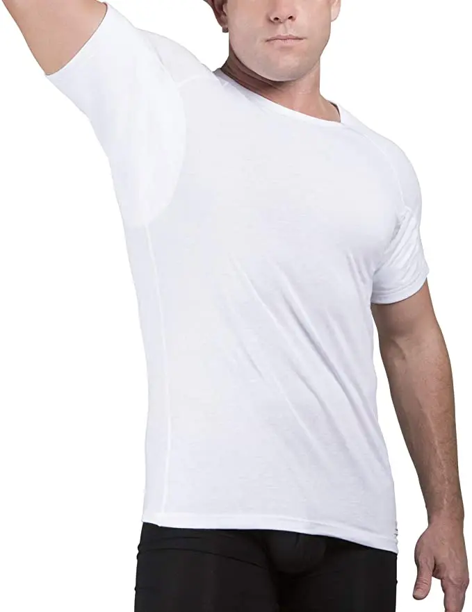 

Custom 95% Modal 5% Spandex Sweat Defense Undershirt Slim Fit Men's Sweat Proof T-shirt, Customized color