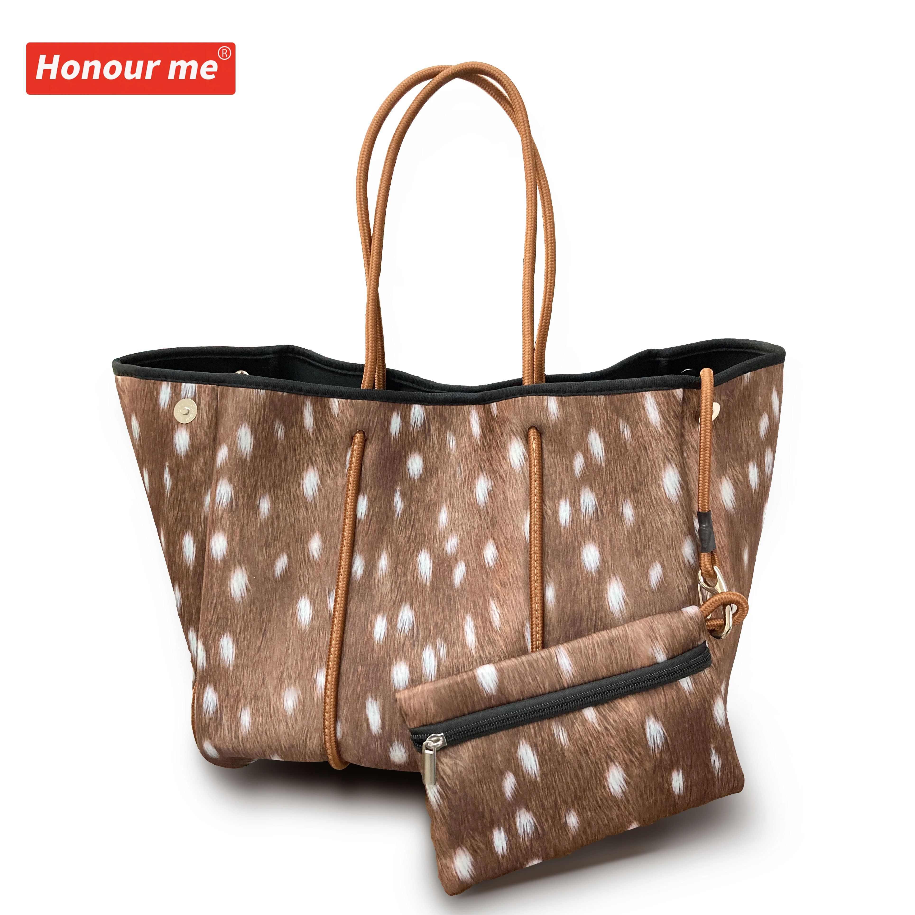 

2021 wholesale women neoprene beach tote bag women handbags large capacity neoprene big totes waterproof gym yoga bag