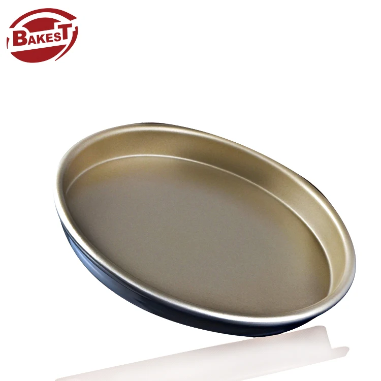 

Round Golden Anoding pizza tray Deep Thicken Microwave Baking Pie Pan Dish