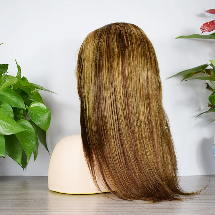 

Yalaiyue Hot Selling Bone Straight Human Hair Wigs Vendor Free Shipping P4/27 13*4*1 HD Lace Front Wigs