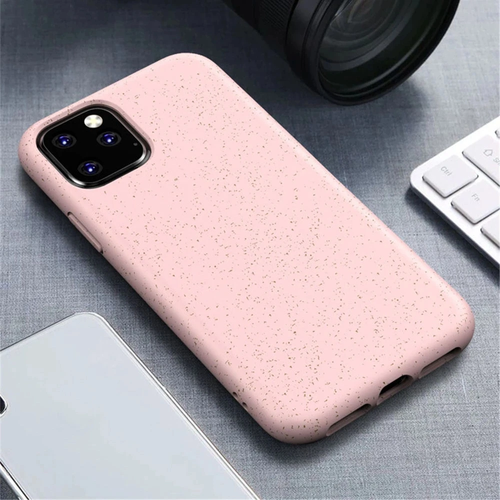 

eco friendly recycled phone case for iphone 12 biodegradable candy tpu soft phone cases for iphone 12 pro max, Black/red/pink/yellow/blue/olive