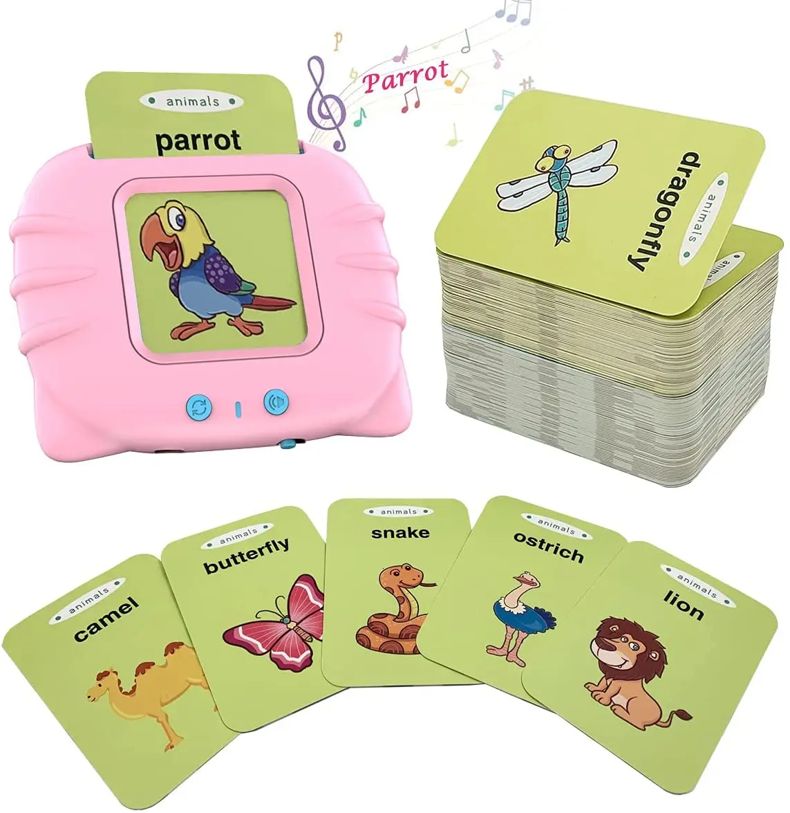 

electronic fun kid learning toys early educational audible animal flash cards, Blue/pink