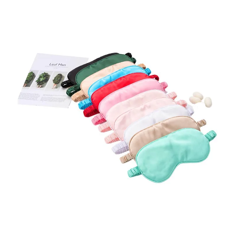 

hot sale customized sleeping satin silk night eyeshade eyemask sleep Sleeping Eyemask eye patch mask for travel