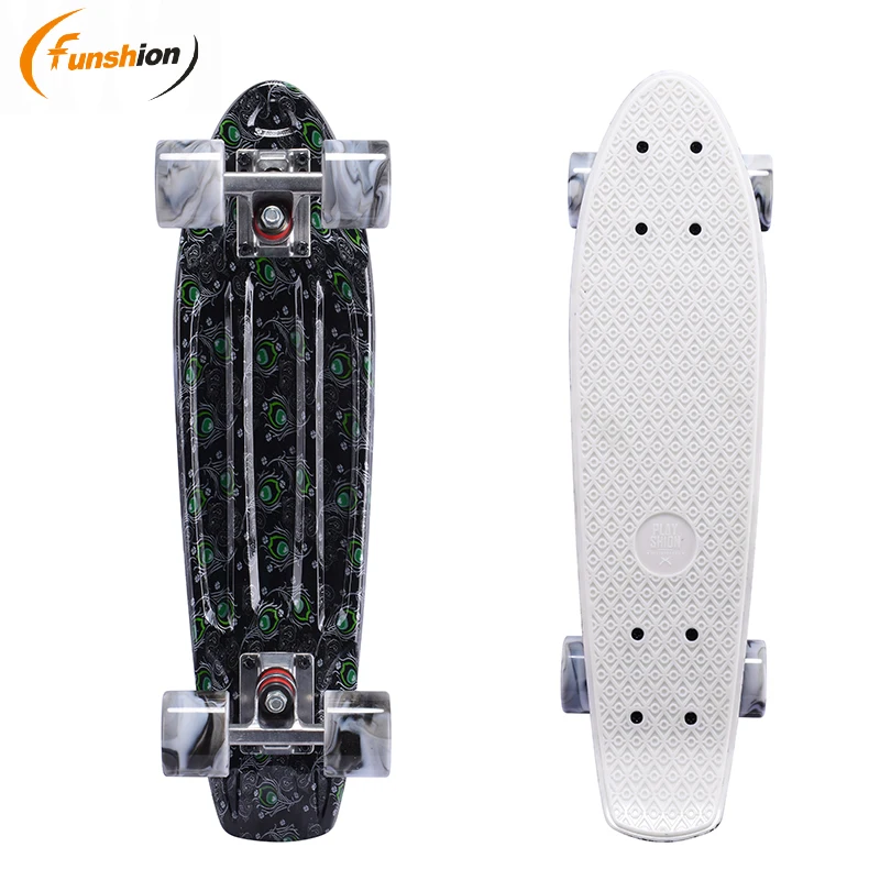 

mini 22 inch complete blank deck plastic Penny board cruiser skateboard with big LED wheel