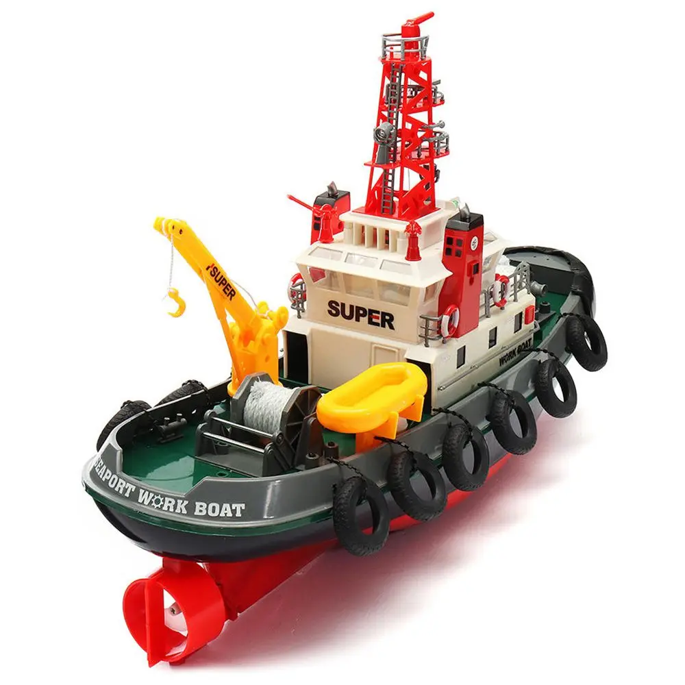 

latest 2.4g henglong 3810 model rc tugboat C Rowing Boat Fire Fighting Rescue Radio Control Boat with Water Cooling System RTR