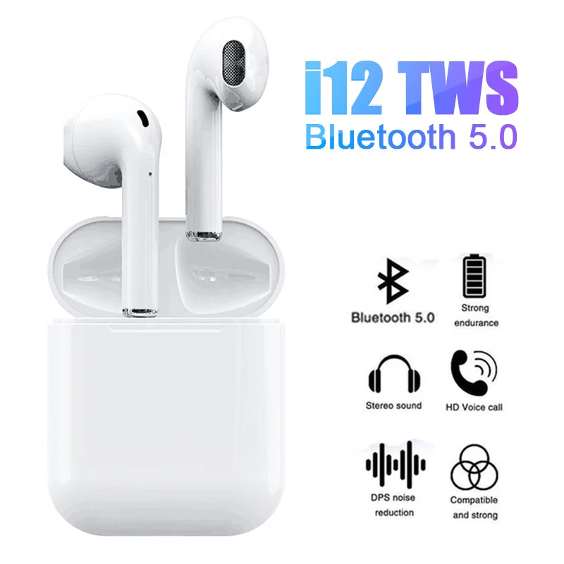I12 Tws Wireless Touch Mini Earbuds Bt 5.0 Stereo Sport Headphone - Buy ...