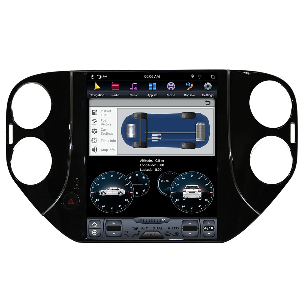 

Aotsr 64G+4 Android 9 For VW Tiguan 2010-2016 Vertical Tesla Screen Car GPS Navigation Auto Radio Stereo Head Unit Multimedia