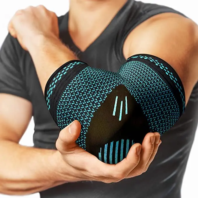 

Compression Support Elbow Brace Workout Fitness Elbow Protection Elbow Sleeve, Black blue