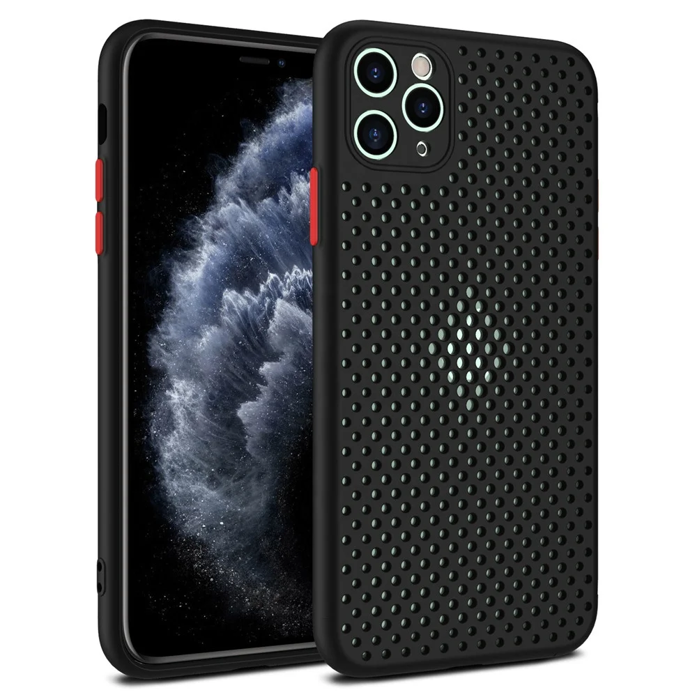 

Anti shockproof Heat dissipation hole soft silicone mobile Phone back case covers For iPhone 6 6s 7 8 plus X Xs Xr 11 12 pro max, Many colors
