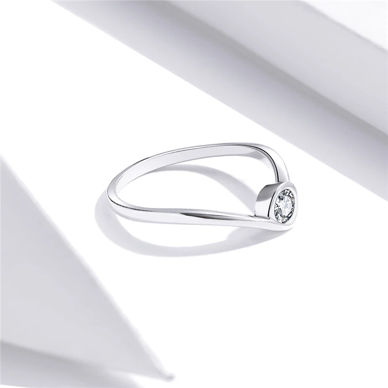 

Good Quality Fine 925 Sterling Silver Mobius Real Engagement Wedding Rings