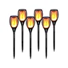 Solar Flame Flickering Torch, Waterproof Solar Flame Torches, 96 LEDs Dancing Flame Solar Light