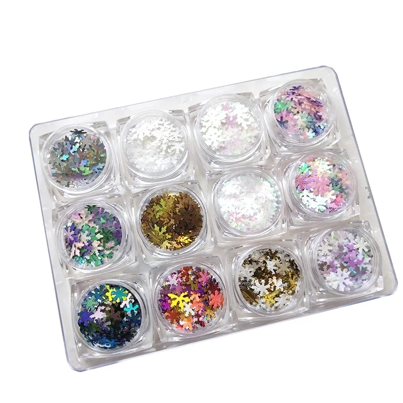 

2022 Christmas series nail art shiny snowflake glitter nail art glitter for the nail art decoration Sequin glitter