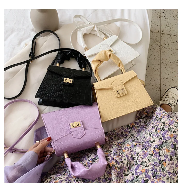 

2021 Wholesale Fashion Design Solid Color Pu Leather Shoulder Crossbody Ladies Handbags Women Bags, 7colors
