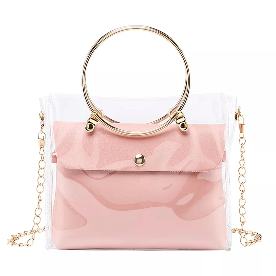 Transparent Clear Pvc Women Shoulder Bag Handbag Bucket Bag Female ...