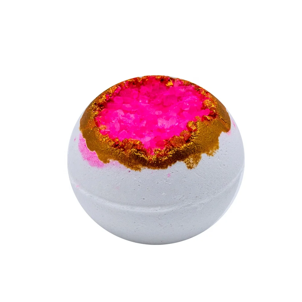 

Wholesale Customized OEM Organic Epsom Salt Bath Fizzy Spa Bath Ball Bombs Natural Body Bubble Shower