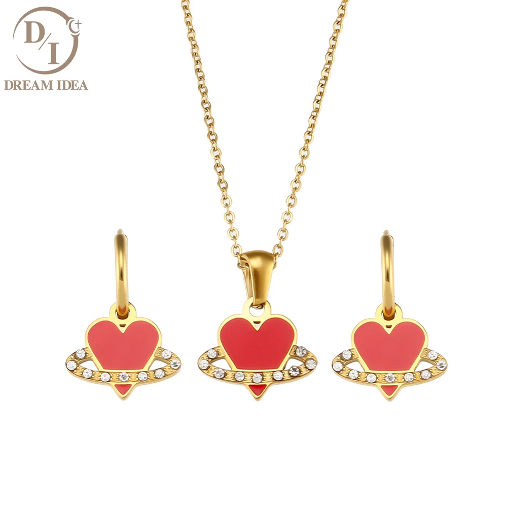 

2022 Hot Sale Stainless Steel Tarnish Free Female Jewelry 18K Gold Plated heart Pendant Necklace For Women