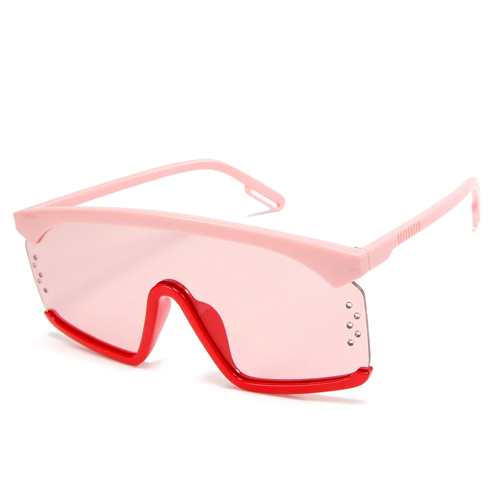 

European and American One-piece Eyeglasses 2021 Retro Street Shooting Sunglasses European and American Trend Ocean Lens Glasses