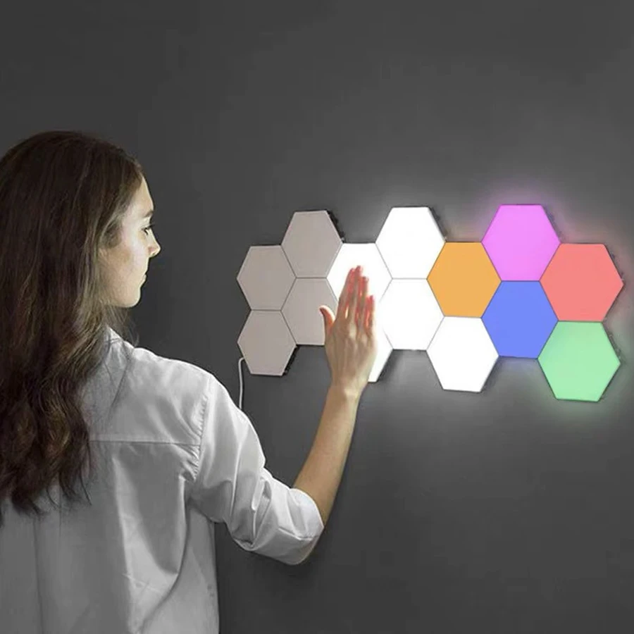 Cheap Diy Nanoleaf Lamp Bedroom Smarter Rhythm Edition Aurora Touch Smart Hexagonal Modular Led Light Panels Nanoleaf