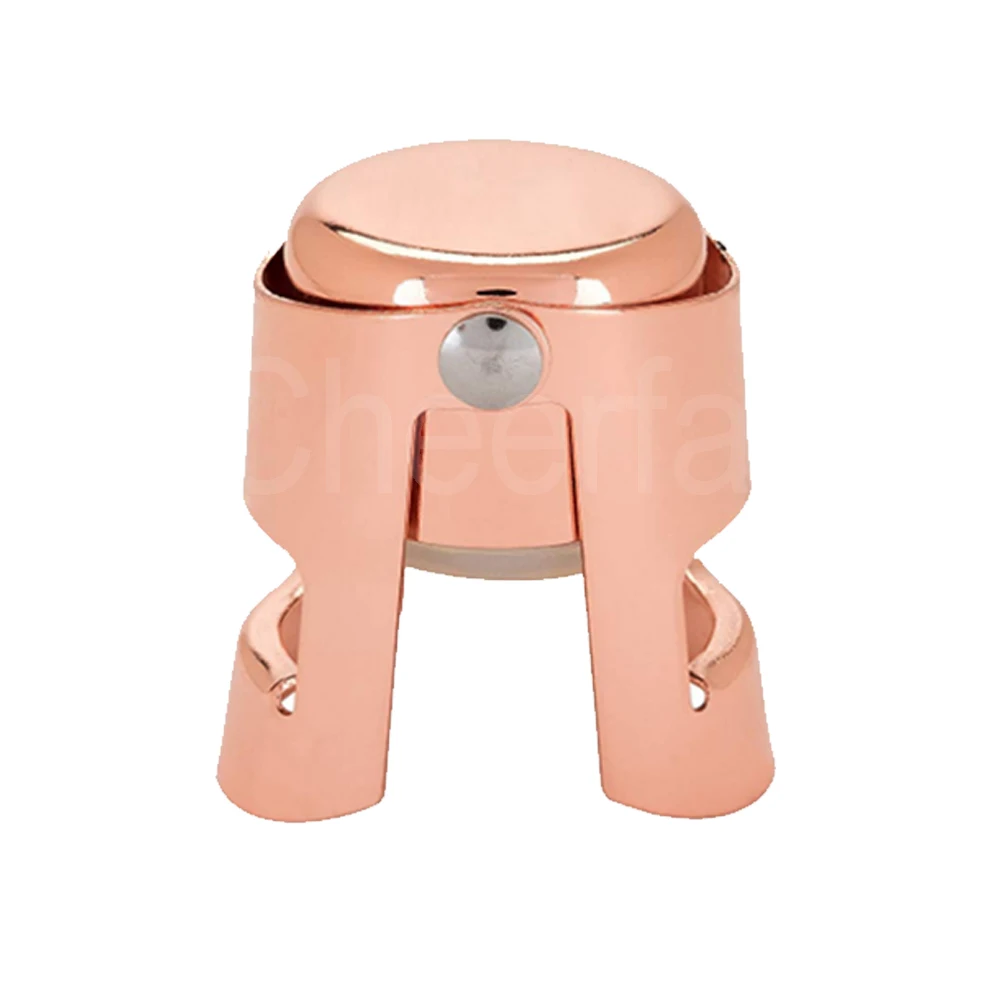 

Great rose gold and silver plastic champagne stopper metal