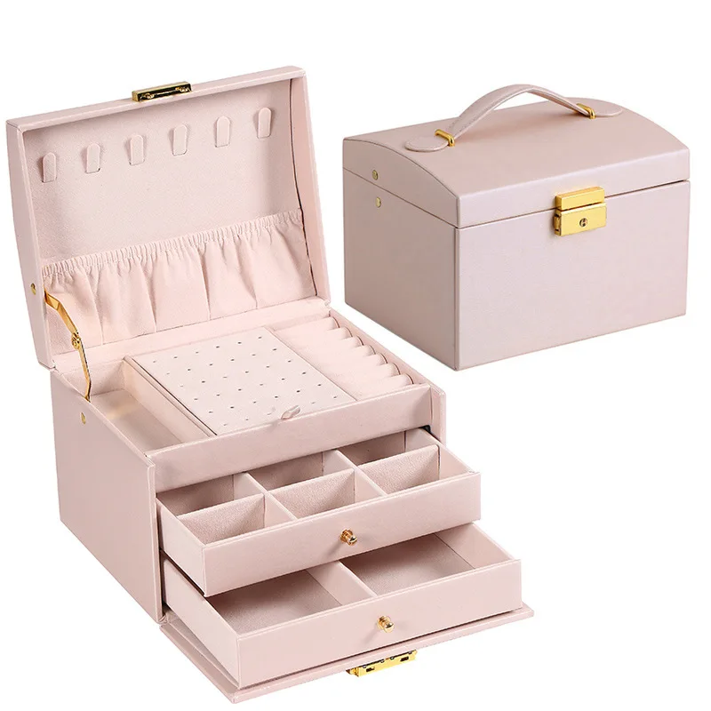 

Jewelry Box Organizer Travel Cheap Jewelry Storage Box High-end Jewelry Box, White/black/green/pink