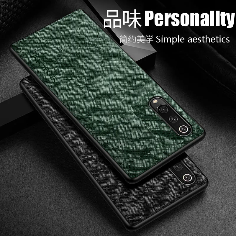 

Case for Xiaomi Mi 9 lite SE Case TPU Around The Edge Protection Perfect High Quality PU Leather, Black