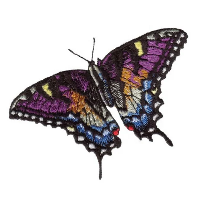 

Custom Butterfly Embroidery Patche Iron On Fruit Embroidered Patches handmade butterfly embroidery iron on For Clothing, Pantone color