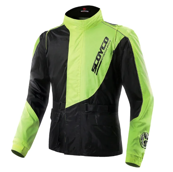 
SCOYCO Motorcycle Rider Raincoat Reflective Adjustable Motocross Raincoat Suits Racing Protective Gear Moto Raincoat RC01 