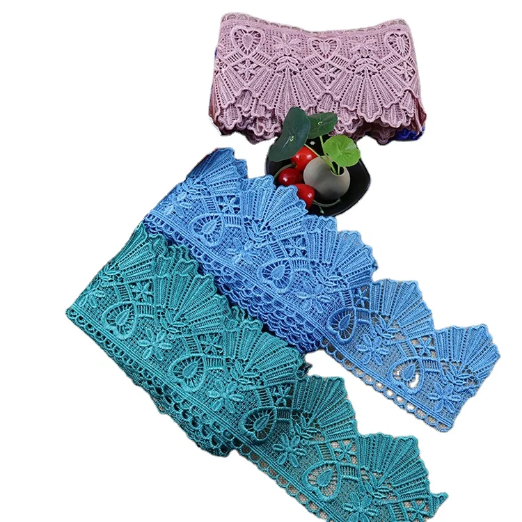 

Floral embroidery lace scarf optic white bridal lace trim embriodered tulle lace trim sample provided, Accept customized color