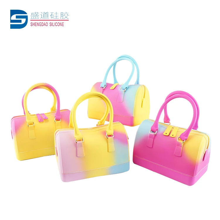 

Colorful trendy ladiespurses and handbags mini ute  bags woman handbags jelly chain hand bag, Customized