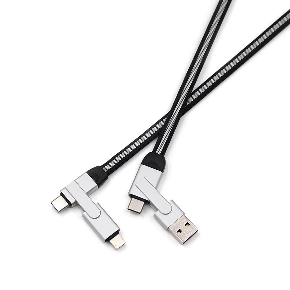 

1 Sample OK 6 in 1 3A Type C Fast Charging Data Cable Mobile Phone Charger Cable For iPhone for Micro USB Charging Cable, Purple/red/blue/grey/silver/cyan/orange