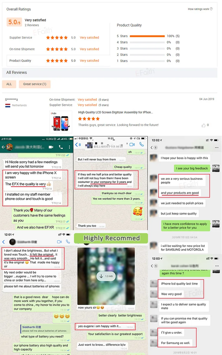 GX EF Flexible OLED LCD Screen Replacement Touch Display for iPhone XS
