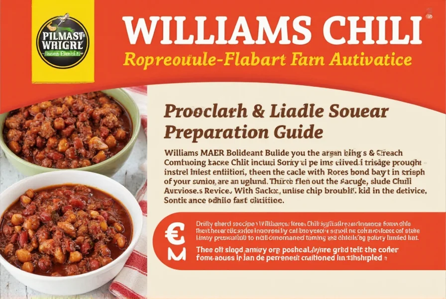 Williams chili recipe served in a cast iron pot with garnishes