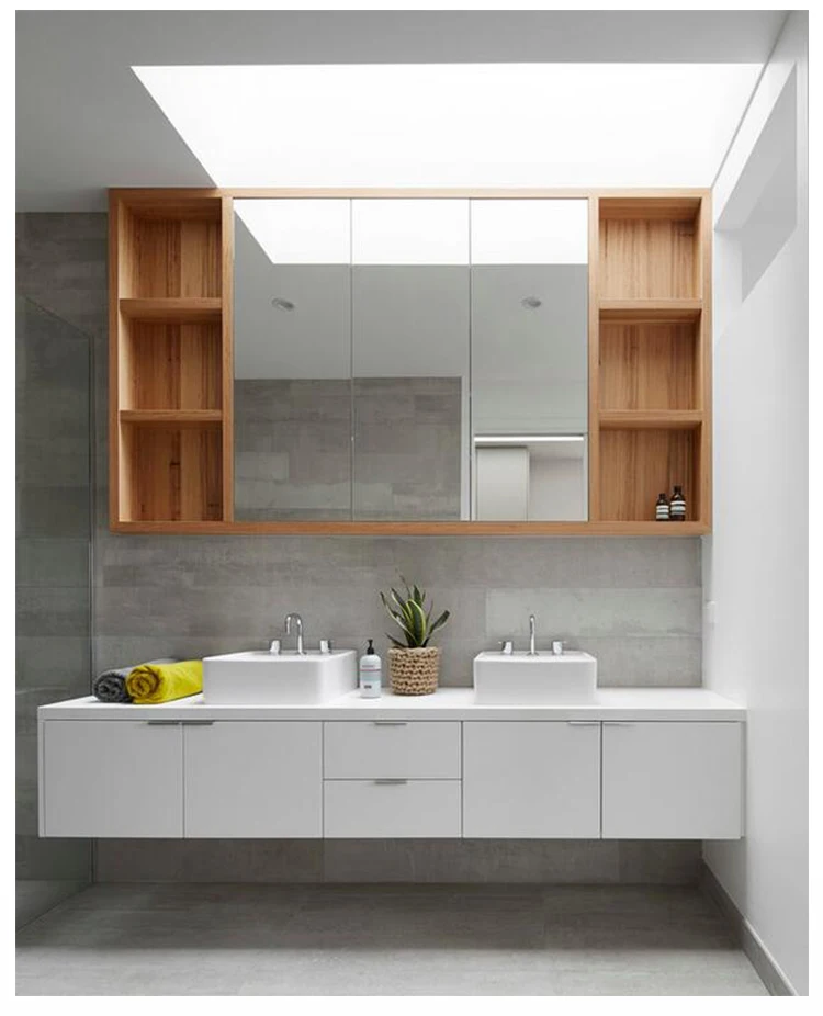 Customize Bathroom Sink And Storage Vanity With Mirror Cabinet Combo ...